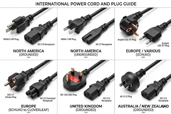 Power Cord Types and Standards Explained